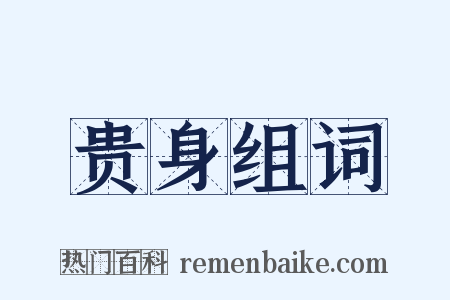 贵身组词是什么意思的图片